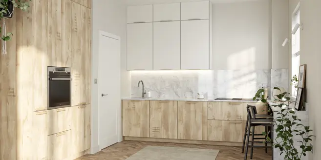 Unity Natural Oak Montane Light Grey Supermatt View 03