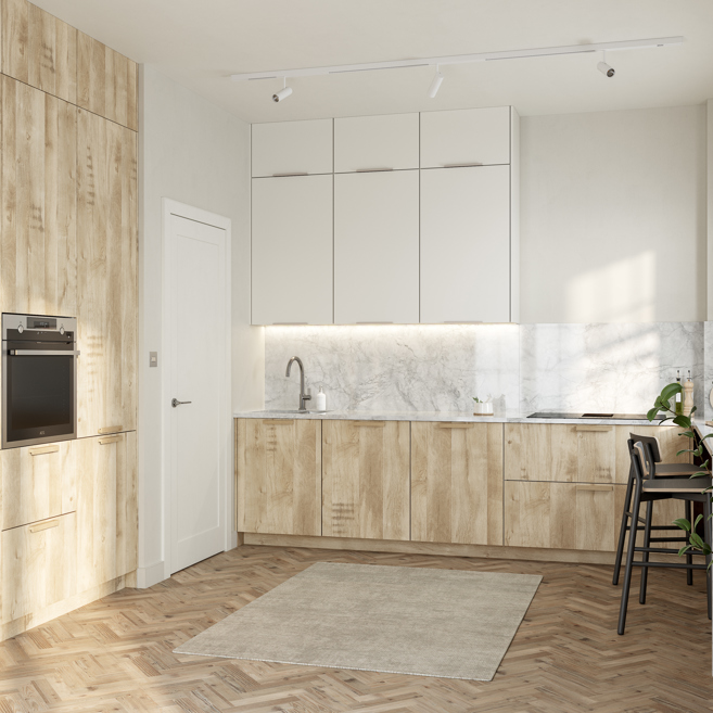 Unity Natural Oak Montane Light Grey Supermatt View 03