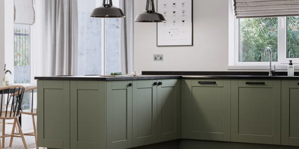 Belsay Smooth Reed Green View 10