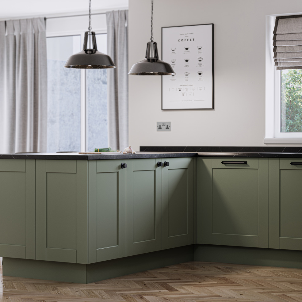 Belsay Smooth Reed Green View 10