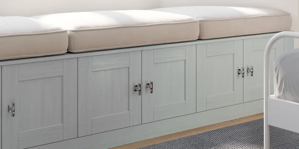 Belsay 2 Panel Ives Blue Window Cab