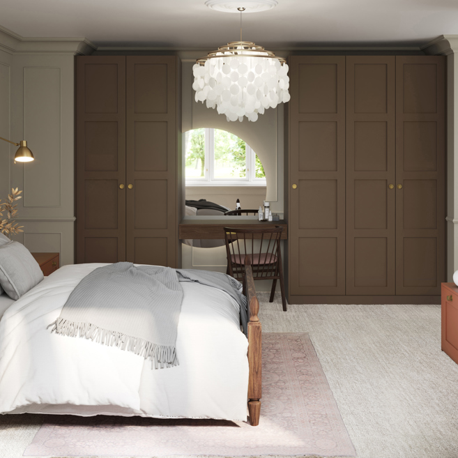 Hunton Truffle Pimento With Lincoln Walnut Desk 2024