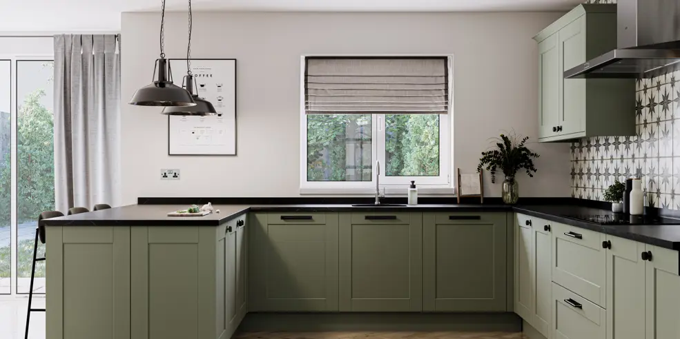 Belsay Smooth Reed Green View 07