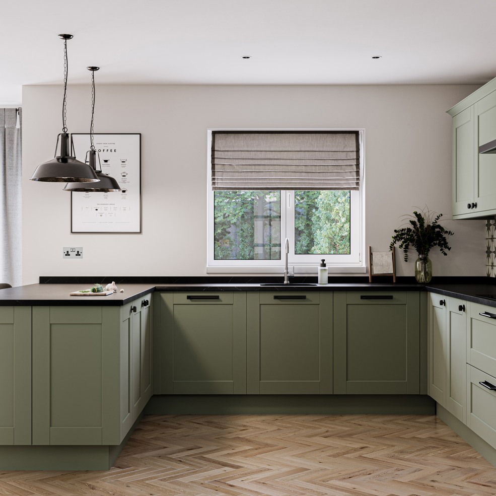 Belsay Smooth Reed Green View 07